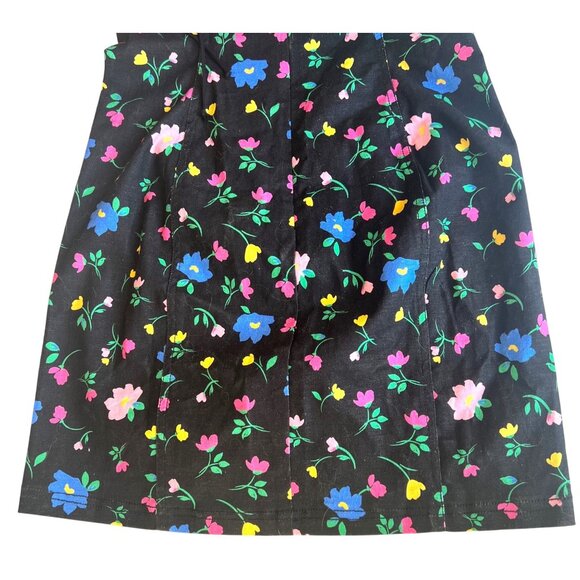 FOR LOVE & LEMONS - ROBIN RUCHED & RUFFLED BLACK FLORAL MINI DRESS NEW -SMALL - Picture 13 of 16